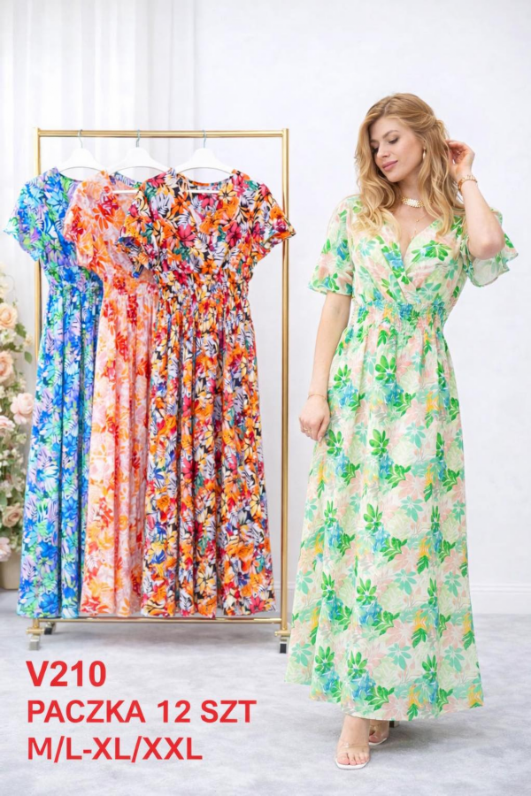 Sukienki damskie Roz M-2XL,  Mix Kolor .Paczka 12 szt